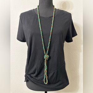 Black Womens Dip Styled T Shirt